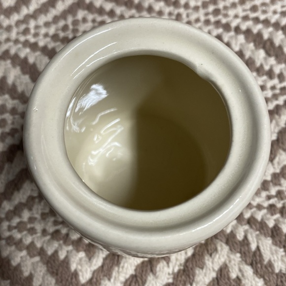 Vintage McCoy pottery cream brown stripes creamer & lidded sugar set - Picture 7 of 11